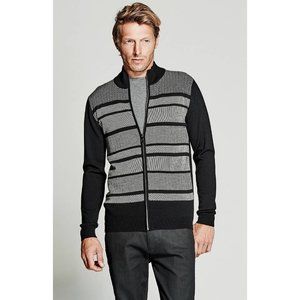 Guess By Marciano Jacquard Wool Zip Cardigan Size XS